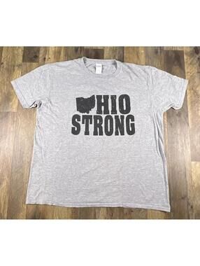 Ohio Strong Gray Tee XL Gildan Buckeyes Ohio State Vintage 00s